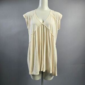 Elegant Cream Women's Tunic Top R15